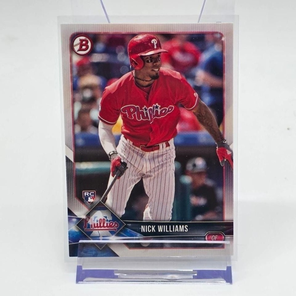 2018 Bowman Chrome Nick Williams Rookie Card 73 Philadelphia Phillies RC OF